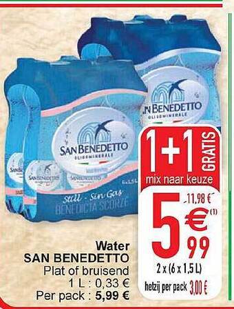 Cora Water san benedetto aanbieding