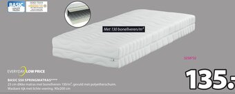 Jysk Basic S50 Springmatras aanbieding
