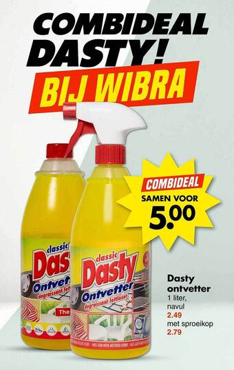 Wibra Dasty ontvetter aanbieding