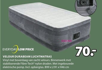 Jysk Velour Durabeam Luchtmatras aanbieding