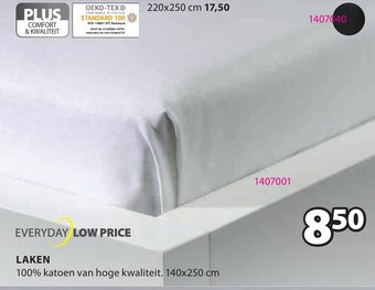 Jysk Laken 100% Katoen 140 x 250cm aanbieding