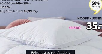 Jysk Hoofdkussen aanbieding