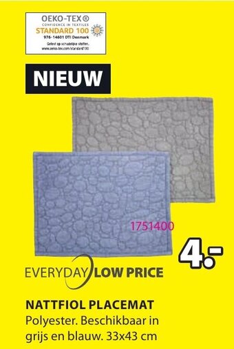 Jysk Nattfiol Placemat aanbieding