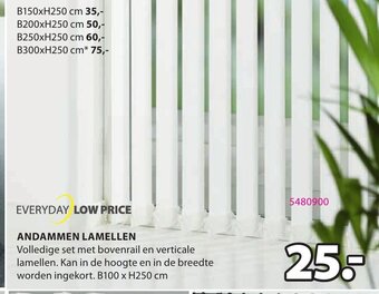 Jysk Andammen Lamellen aanbieding