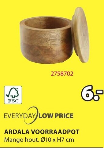 Jysk Ardala Voorraadpot aanbieding