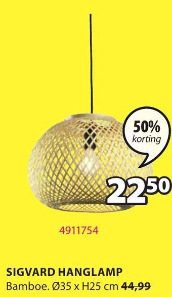 Jysk Sigvard Hanglamp aanbieding