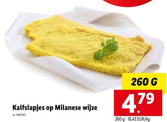 Kalfslapjes op Milanese Wijze 260g