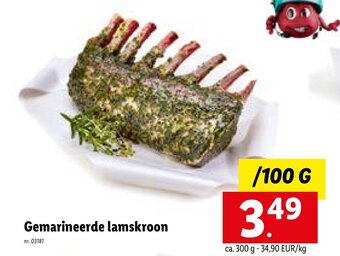 Lidl Gemarineerde Lamskroon 100g aanbieding
