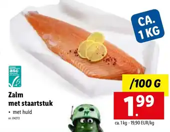 Lidl Zalm met Staartstuk 100g aanbieding