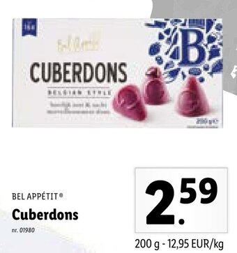 Lidl Bel Appetit Cuberdons aanbieding