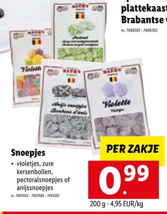 Lidl Snoepjes aanbieding