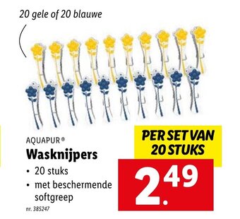 Lidl Aquapur Wasknijpers 20 Stuks aanbieding