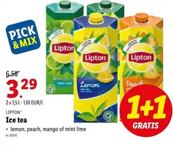 Lidl Lipton Ice Tea 2 x 1.5L aanbieding