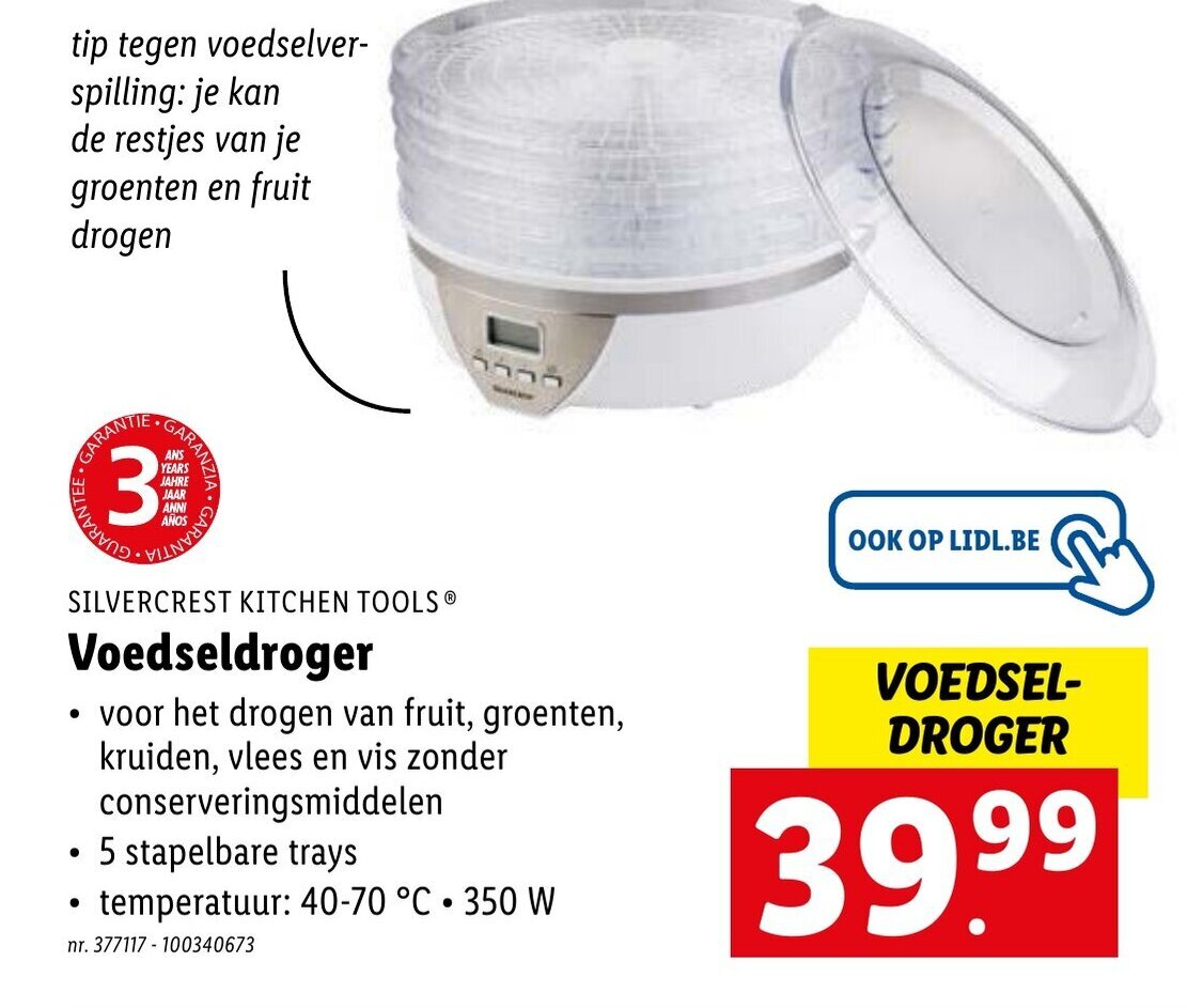 Silvercrest Kitchen Tools Voedseldroger promotie bij Lidl