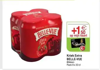 Match Belle-Vue Kriek Extra Blikken Pack 4 x 33 cl aanbieding