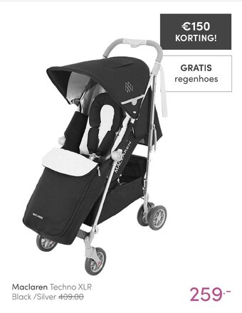 Baby & Tiener Maclaren Techno XLR Black / Silver aanbieding
