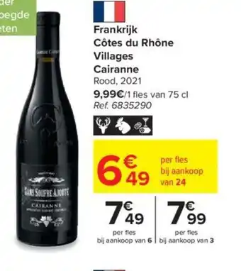 Frankrijk Cotes du Rhone Villages Cairanne Rood 2021