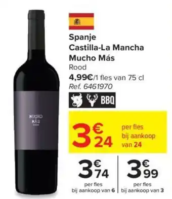 Carrefour Spanje Castilla-La Mancha Mucho Mas Rood aanbieding