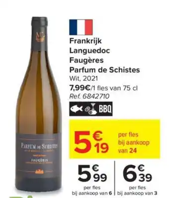 Carrefour Frankrijk Languedoc Faugeres Parfum de Schistes Wit 2021 aanbieding