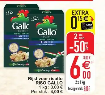 Cora Riso Gallo Rijst voor risotto aanbieding