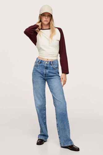 Mango wide jeans - mid blue denim