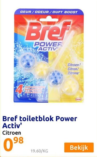 Action Bref toiletblok power activ' aanbieding