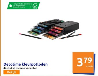 Action Decotime kleurpotloden aanbieding