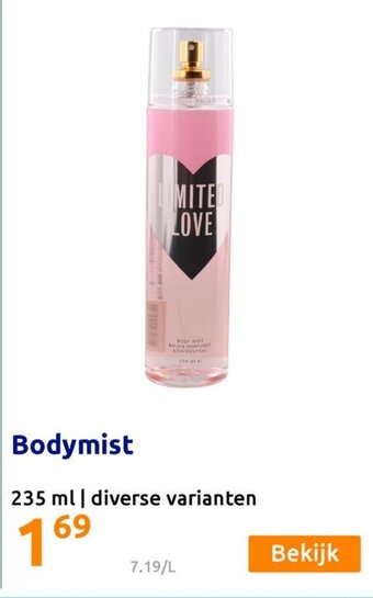 Action Bodymist 235 ml aanbieding