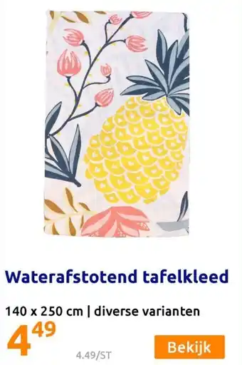 Action Waterafstotende tafelkleed 140 x 250 cm aanbieding