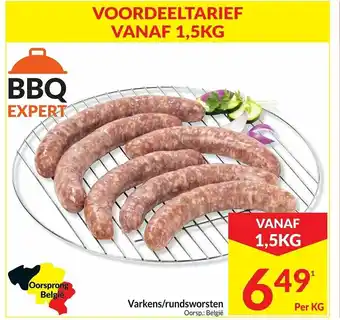 Intermarché Varkens/rundsworsten 1,5 kg aanbieding