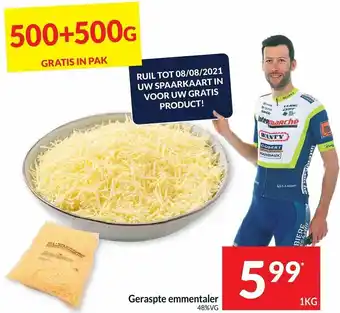 Intermarché Geraspte emmentaler 1kg aanbieding