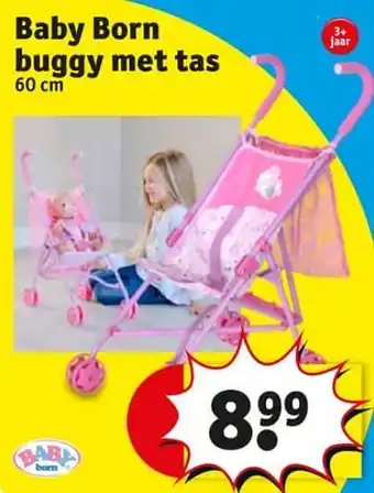 Kruidvat Baby born buggy met tas aanbieding