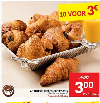 Intermarché Chocoladekoeken of croissants aanbieding