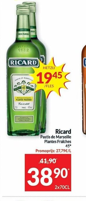 Intermarché Ricard 2x70cl aanbieding
