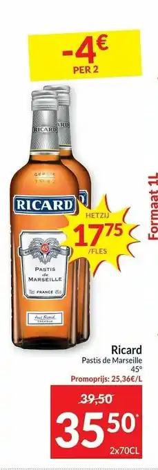 Intermarché Ricard 2x70cl aanbieding