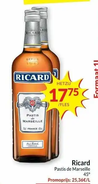 Intermarché Ricard Hetzu per fles aanbieding
