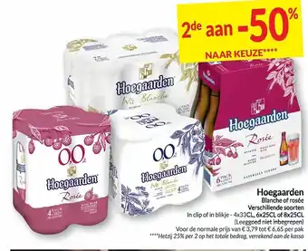 Intermarché Hoegaarden blanche of rose aanbieding