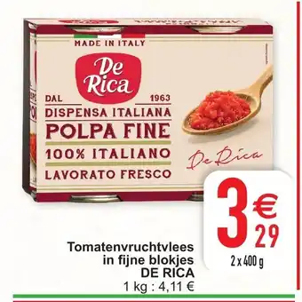 Cora De Rica Tomatenvruchtvlees in fijne blokjes aanbieding