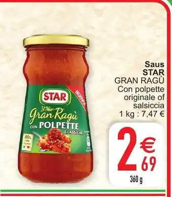 Cora Star Saus Gran Ragù aanbieding