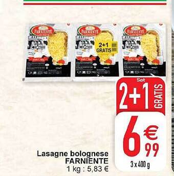 Lasagne bolognese farniente