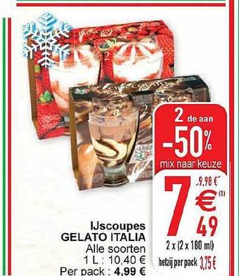 Ijscoupes gelato italia