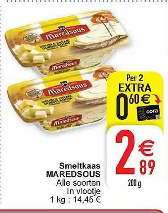 Cora Smeltkaas maredsous aanbieding