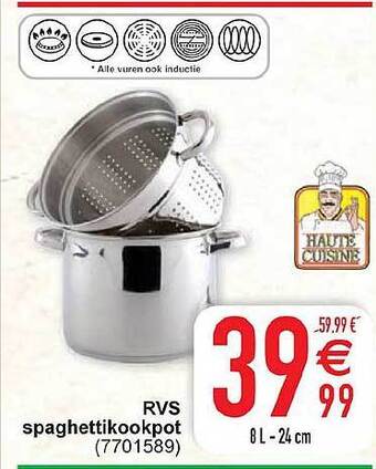 Cora Rvs spaghettikookpot aanbieding