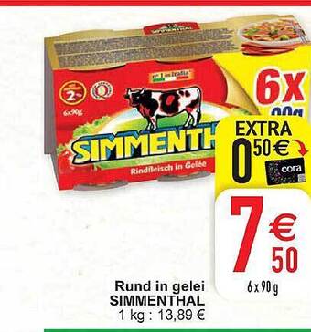 Cora Rund in gelei simmenthal aanbieding