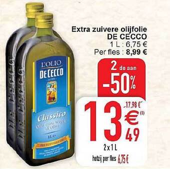 Cora Extra zuivere olijfolie de cecco aanbieding