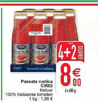 Cora Passata rustica cirio aanbieding