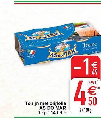 Cora Tonijn met olijfolie as do mar aanbieding