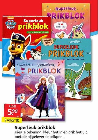 Boekenvoordeel Superleuk prikblok aanbieding