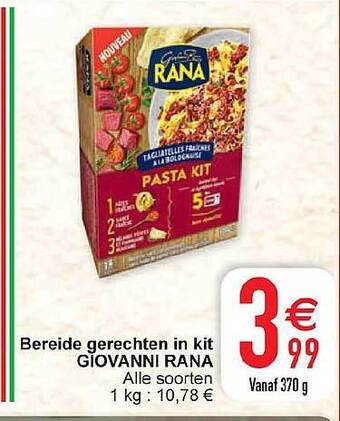 Cora Bereide gerechten in kit giovanni rana aanbieding