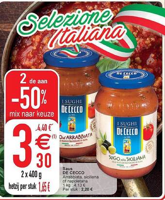 Cora Saus de cecco aanbieding